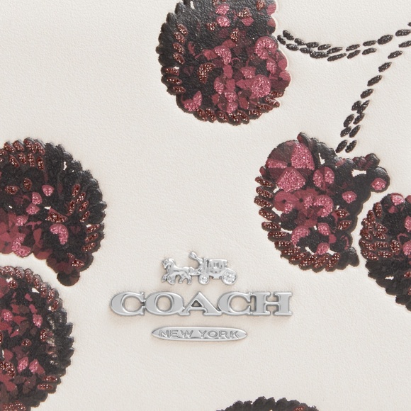New🍒Coach Mini Wallet On A Chain With Cherry Print - Picture 3 of 3